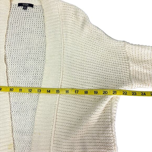 NYDJ Open Front Cardi Womens XSmall Cream Classic Capsule Wardrobe Staple Career - Picture 5 of 7